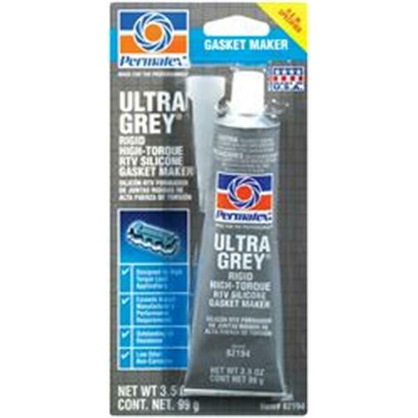 Permtx-Lockt Ultra Grey Rigid High-Torque Rtv Silicone Gasket Maker- 3.5 Oz. P13-82194